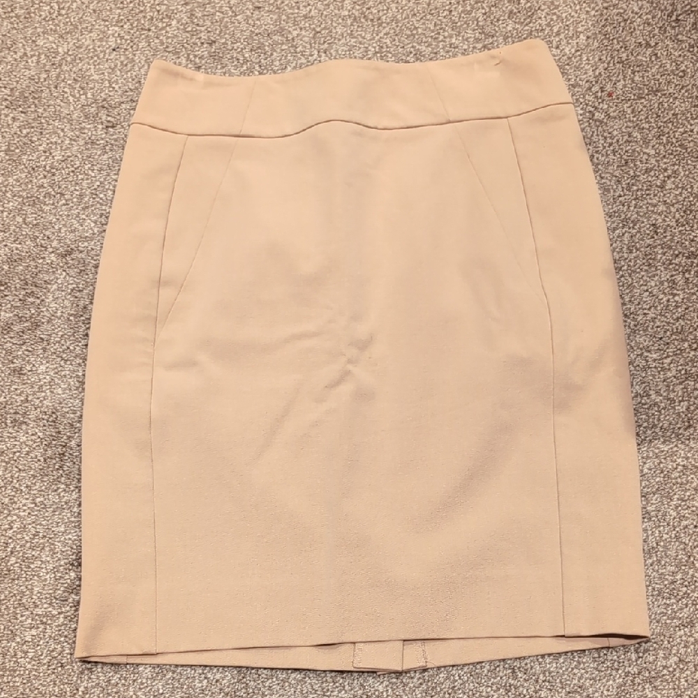 Ann Taylor Classic Beige Pencil Skirt